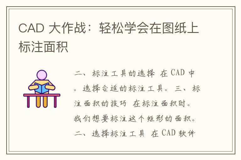 CAD 大作战：轻松学会在图纸上标注面积