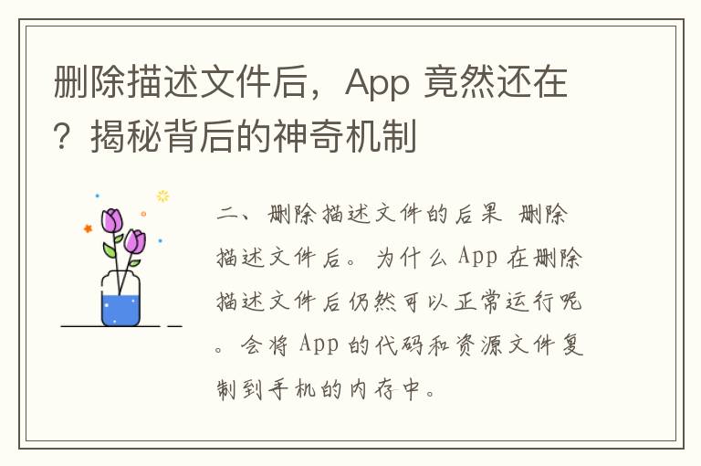 删除描述文件后，App 竟然还在？揭秘背后的神奇机制